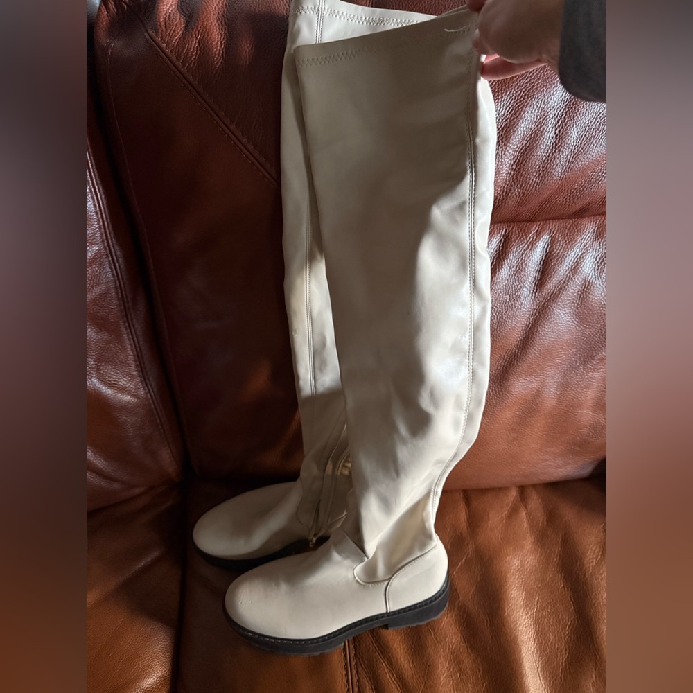 Cream Knee-High Women's Abound  Boots